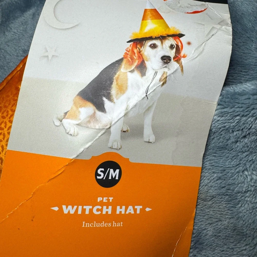 Hyde and Eek! Pet Candy Corn Witch Hat Costume Size S/M New